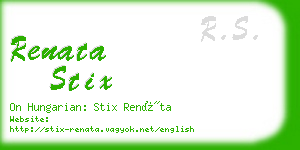 renata stix business card